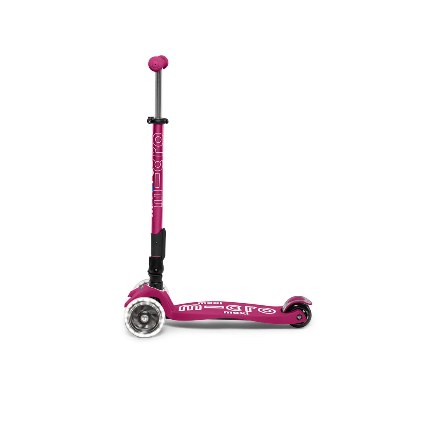 Micro Maxi Deluxe Foldable LED løbehjul - Berry Red