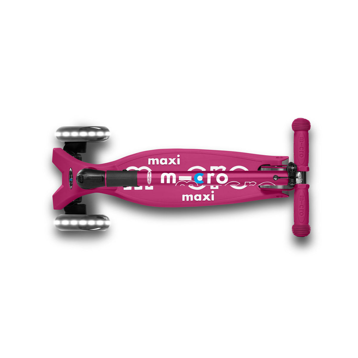 Micro Maxi Deluxe Foldable LED løbehjul - Berry Red