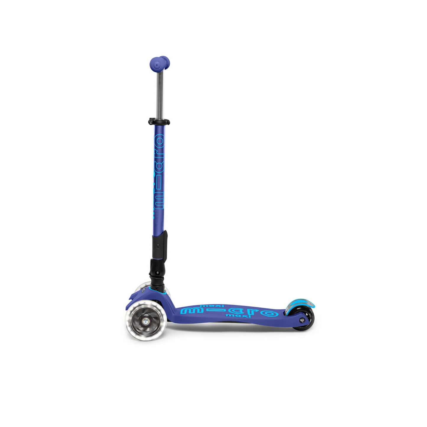 Micro Maxi Deluxe Foldable LED løbehjul - Navy