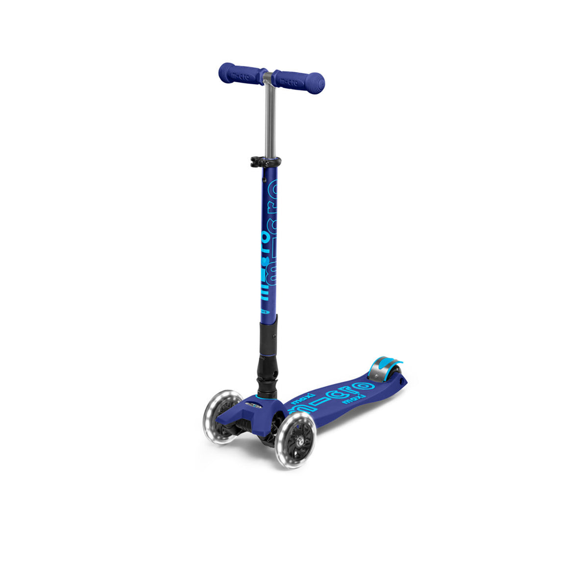 Micro Maxi Deluxe Foldable LED løbehjul - Navy