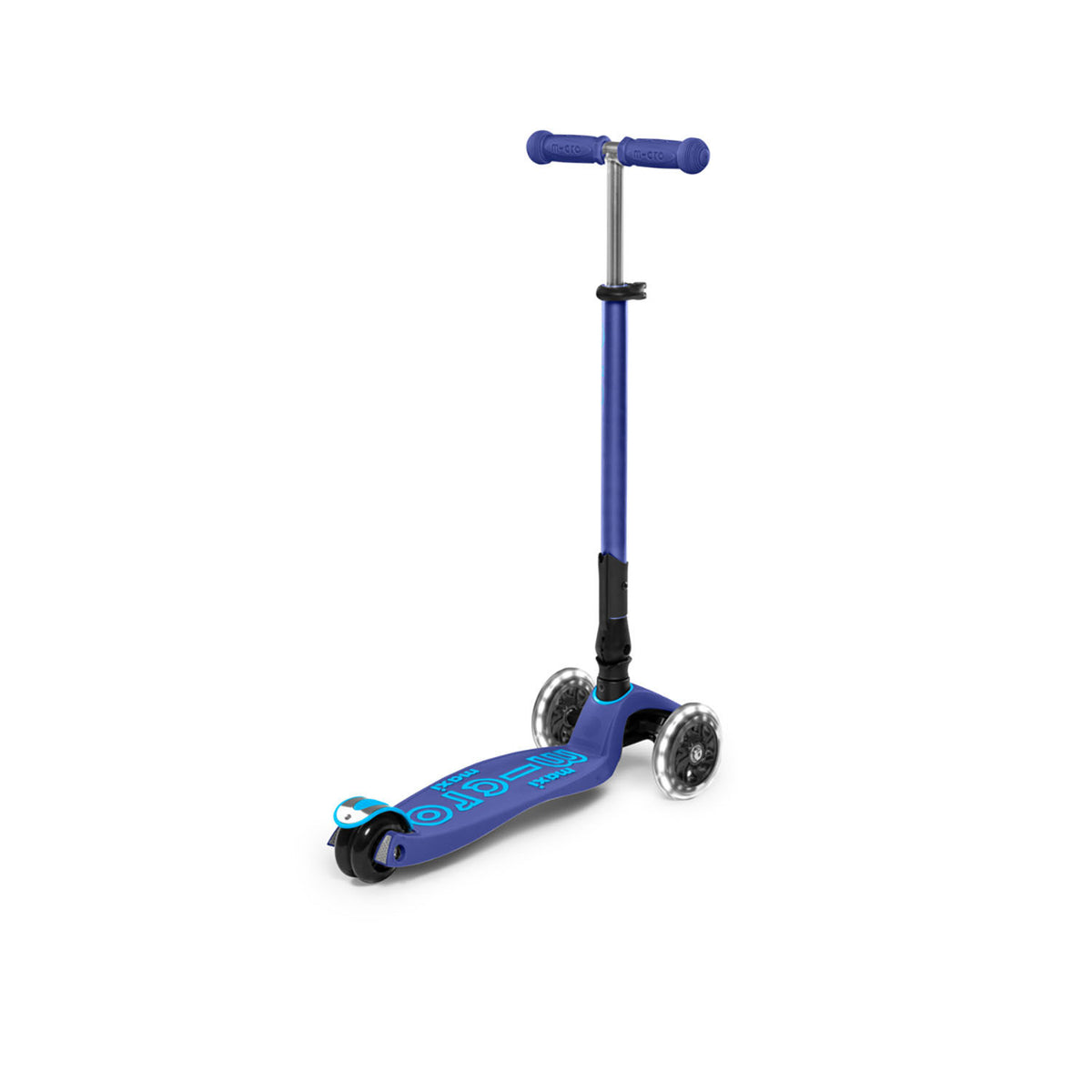 Micro Maxi Deluxe Foldable LED løbehjul - Navy