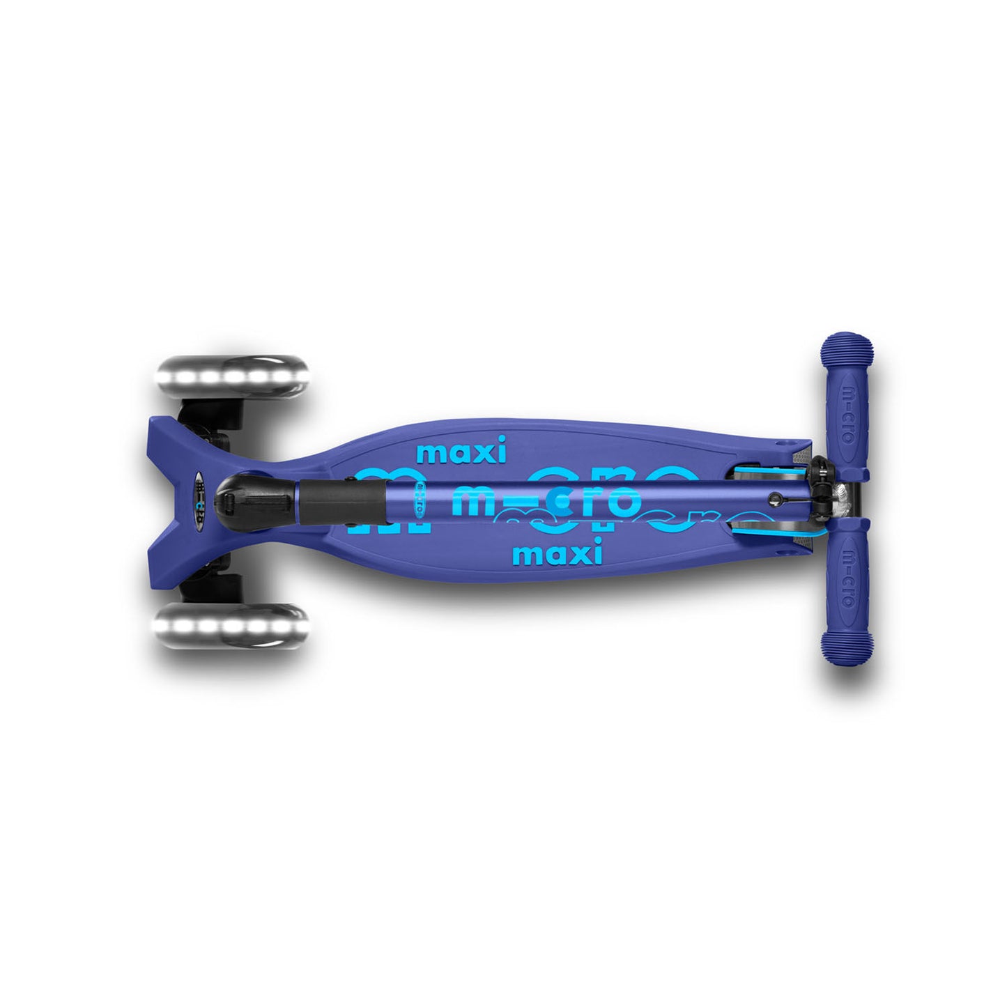 Micro Maxi Deluxe Foldable LED løbehjul - Navy