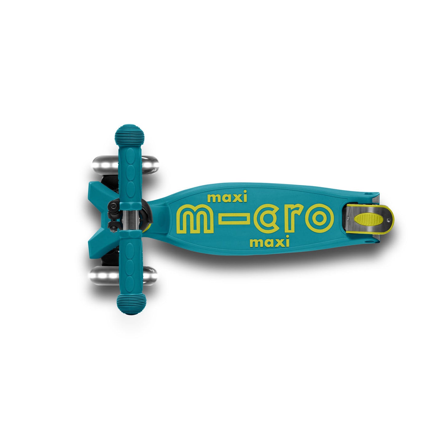 Micro Maxi Deluxe Foldable LED løbehjul - Petrol Green