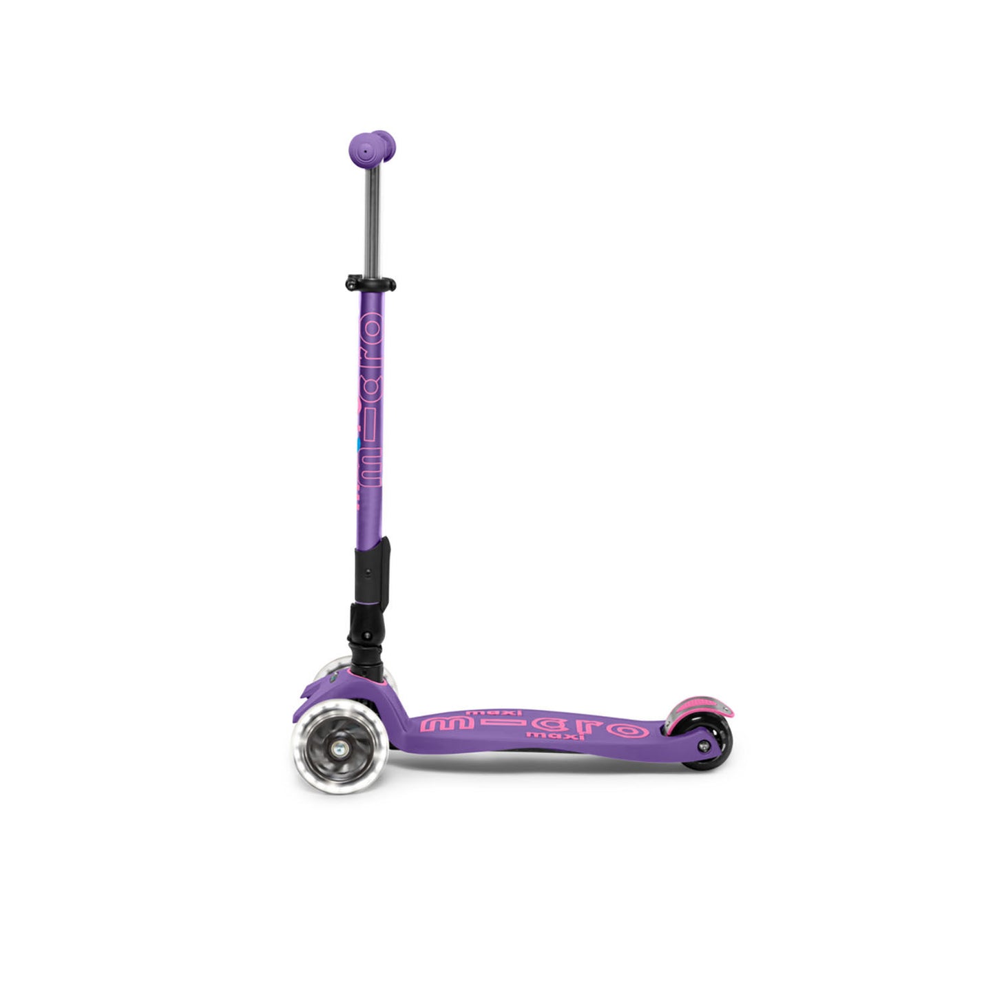 Micro Maxi Deluxe Foldable LED løbehjul - Purple