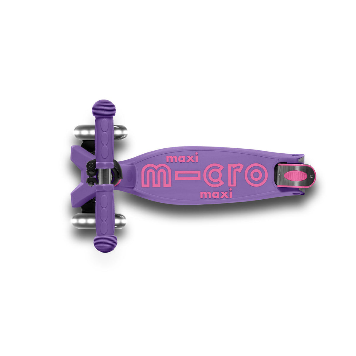 Micro Maxi Deluxe Foldable LED løbehjul - Purple