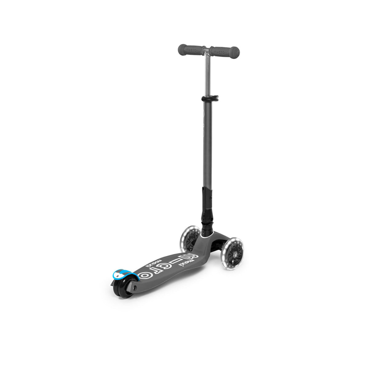 Micro Maxi Deluxe Foldable LED løbehjul - Volcano Grey