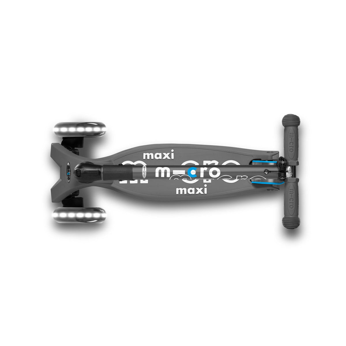 Micro Maxi Deluxe Foldable LED løbehjul - Volcano Grey