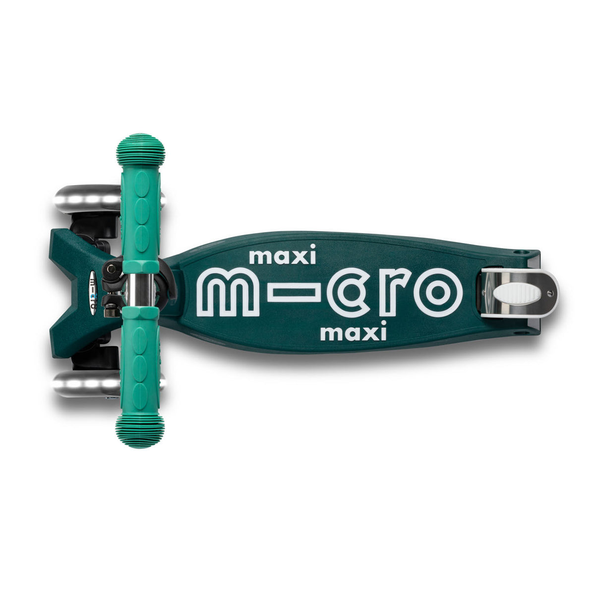 Micro Maxi Deluxe ECO LED løbehjul - Green