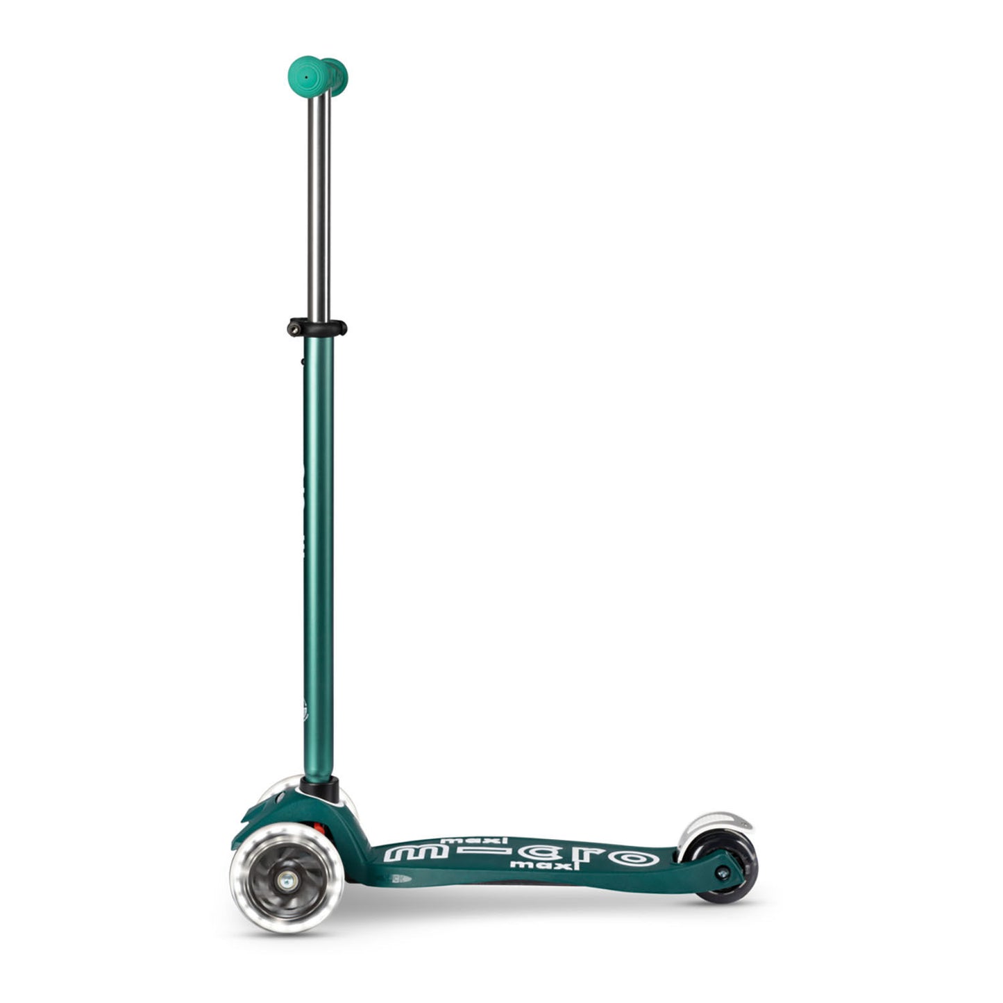 Micro Maxi Deluxe ECO LED løbehjul - Green