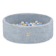 Plush Nest boldbassin med 200 bolde i premium chenille – blå – 90x30 cm