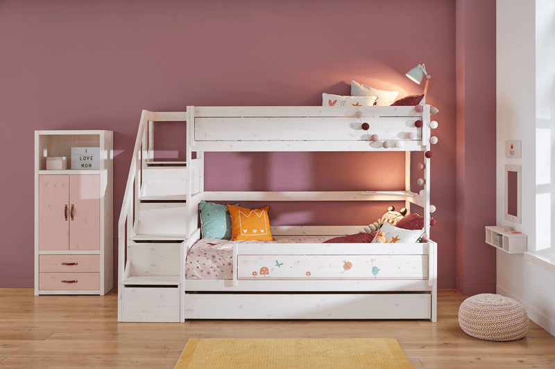 LIFETIME Kidsrooms Original familiekøjeseng med trappe 90/120 x 200 cm