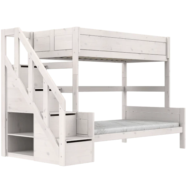 LIFETIME Kidsrooms Original familiekøjeseng med trappe 90/120 x 200 cm