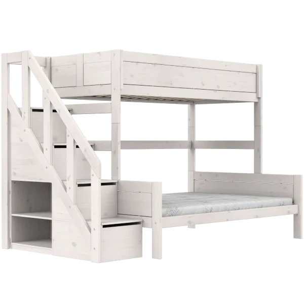 LIFETIME Kidsrooms Original familiekøjeseng med trappe 90/140 x 200 cm