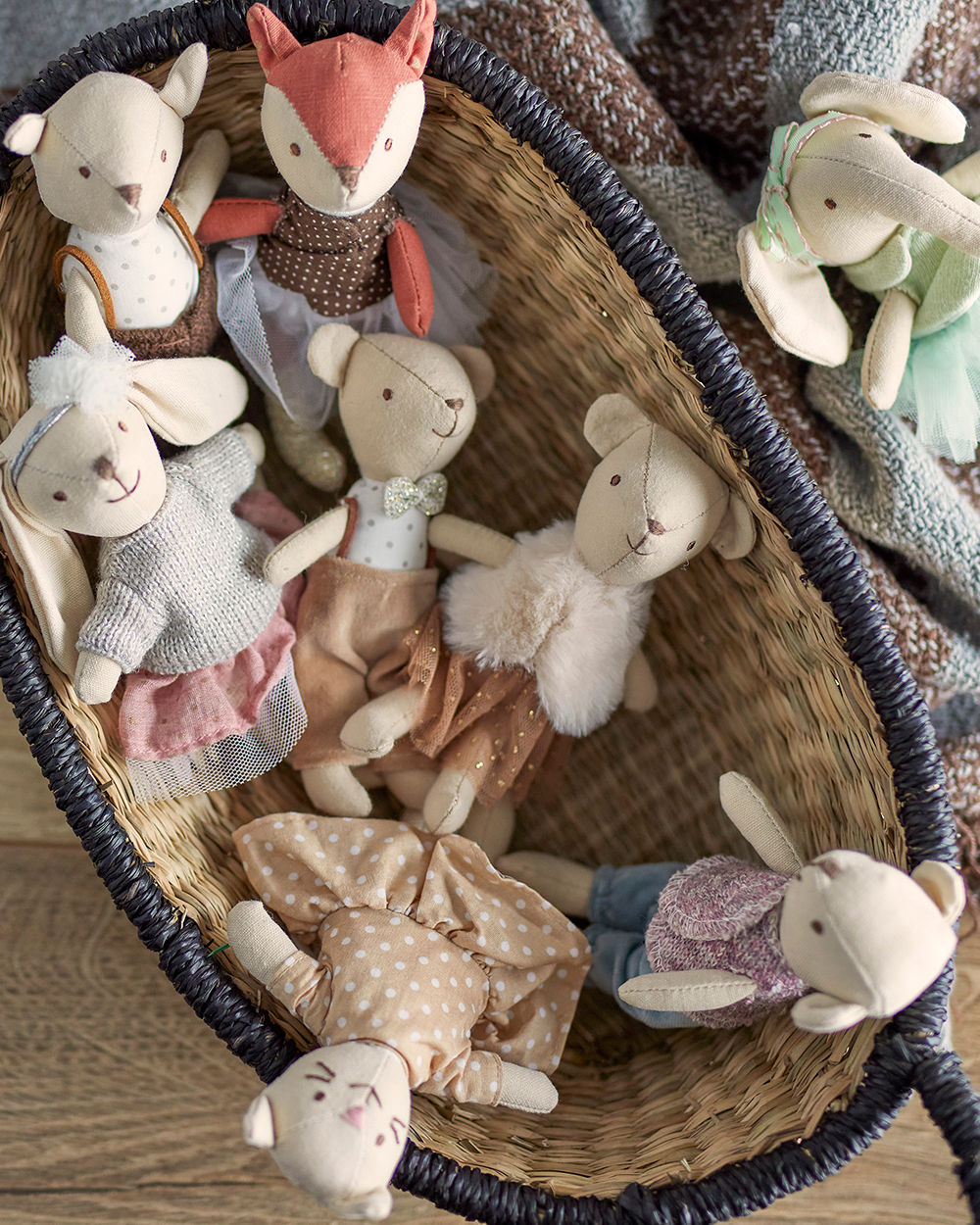 Bloomingville MINI Animal friends Dukke - Rosa