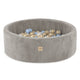 Plush Nest boldbassin 90x30 cm – beige med 200 bolde i blå mix