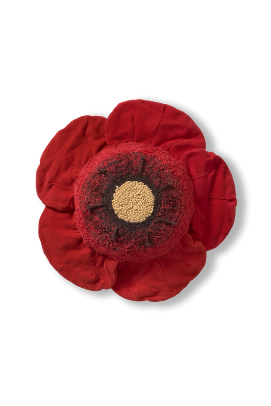 Lorena Canals Red Poppy rød valmue gulvpude 74 cm