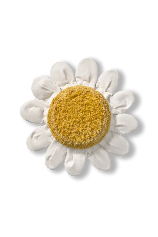 Lorena Canals White Daisy hvid marguerit gulvpude 80 cm