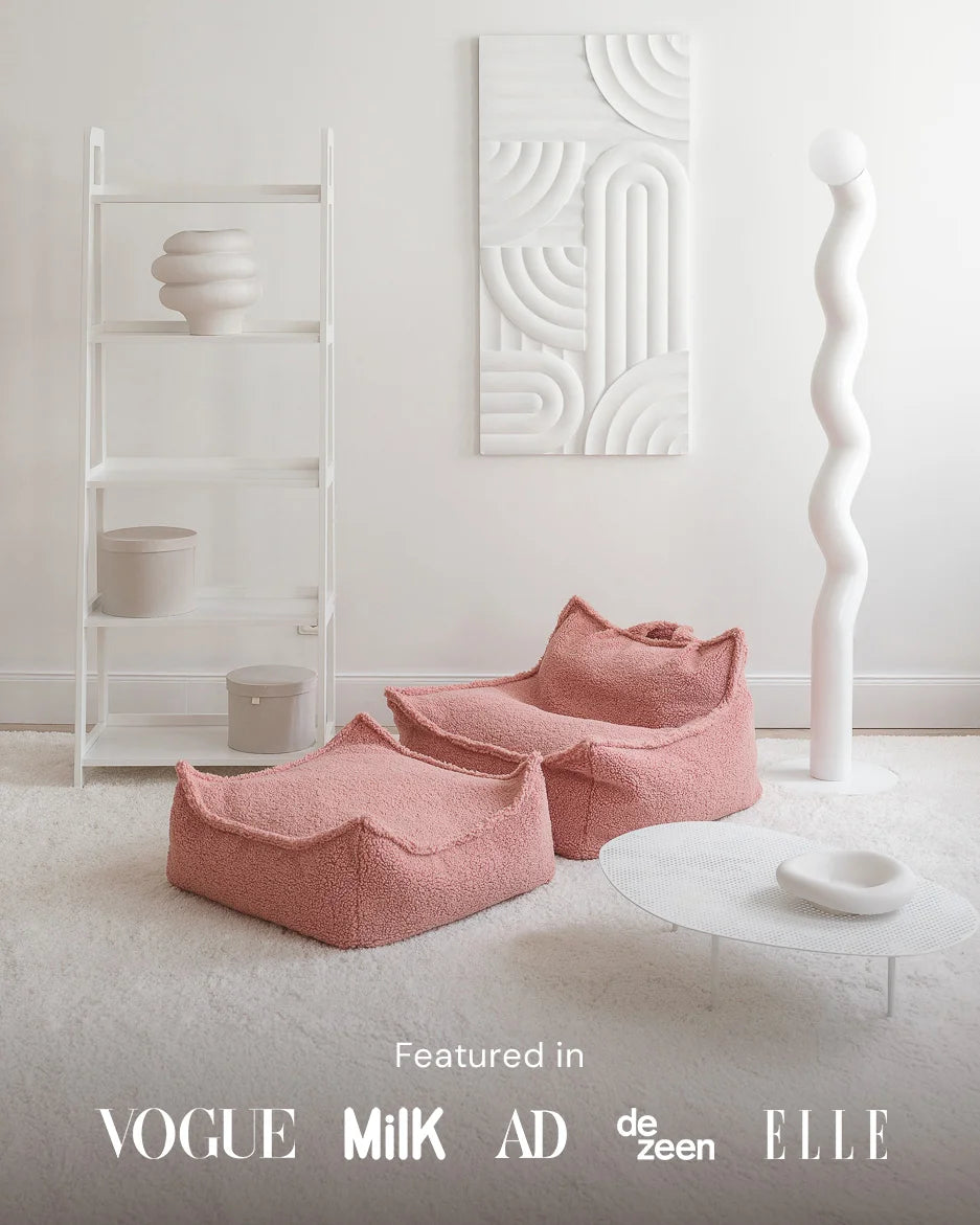Wigiwama sækkestol i teddy – Guava Pink