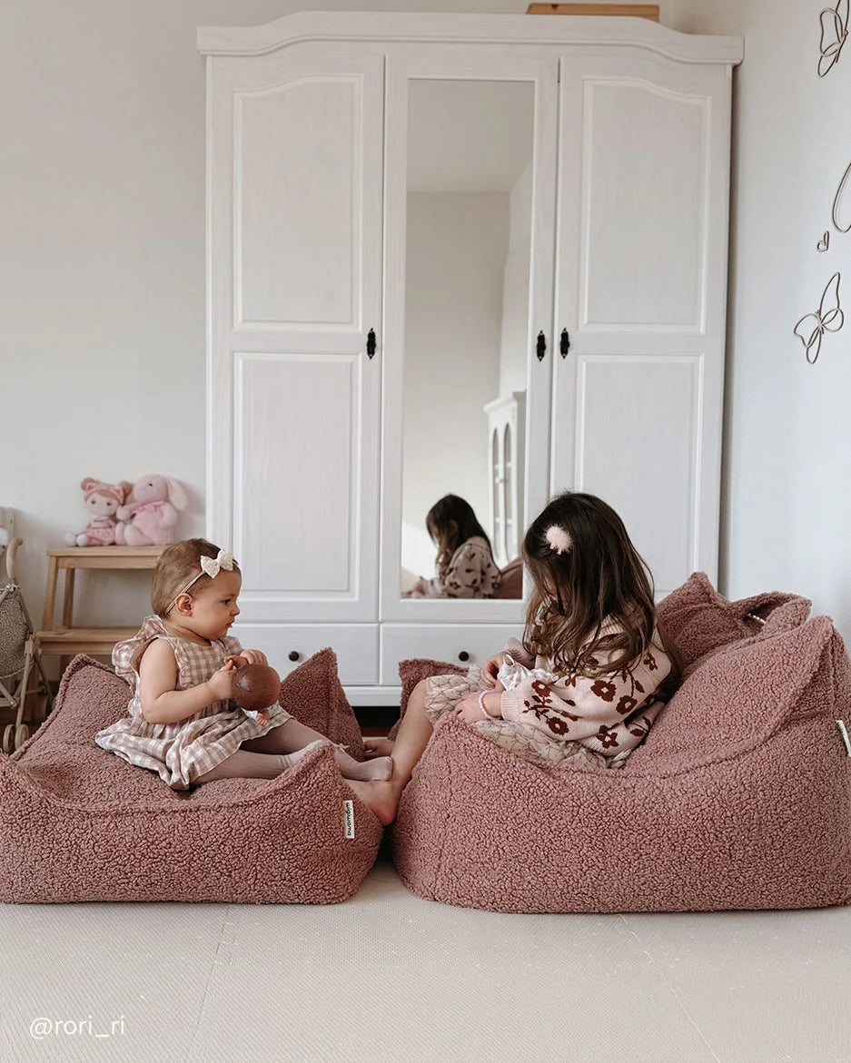 Wigiwama sækkestol i teddy – Guava Pink