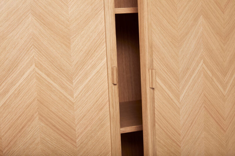 Hübsch Herringbone Klædeskab Medium - Natur