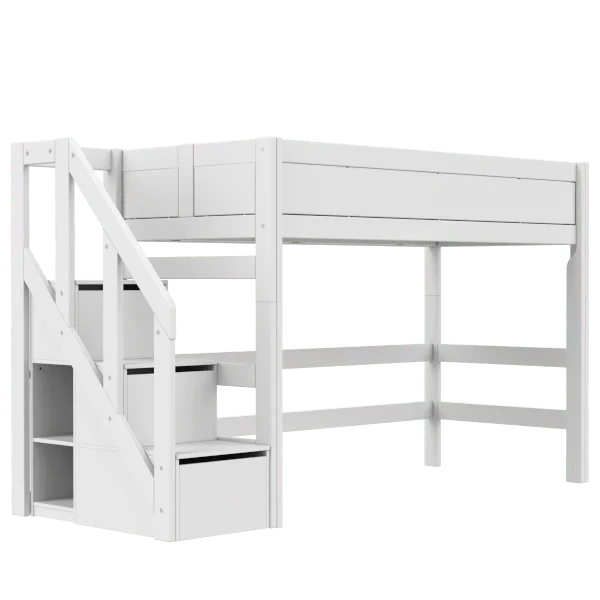 LIFETIME Kidsrooms Original højseng med trappe 90 x 200 cm – 152 cm