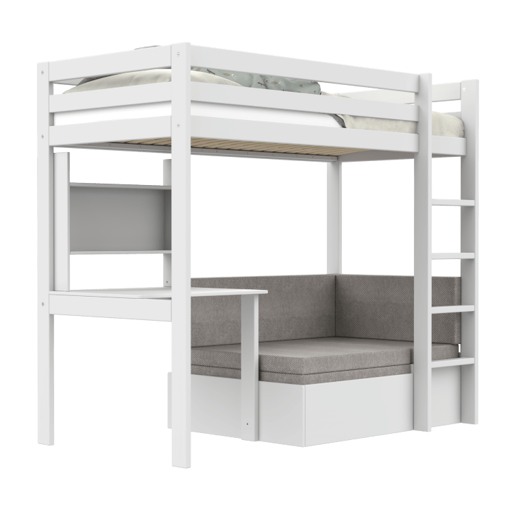 LIFETIME Kidsrooms Elements Study & Relax højseng med skrivebord og sovesofa 90 x 200 cm