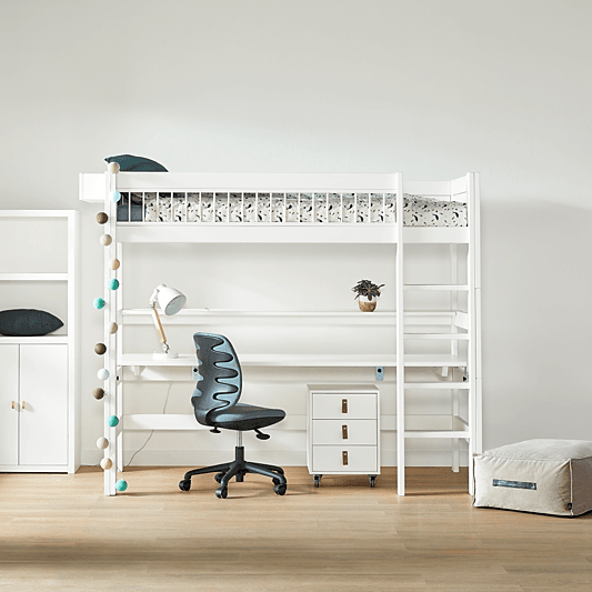 LIFETIME Kidsrooms Breeze højseng med stige 90 x 200 cm