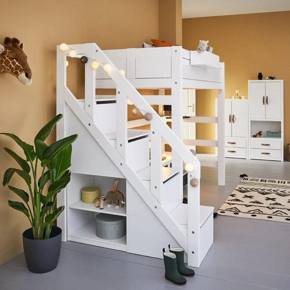 LIFETIME Kidsrooms Original højseng med trappe 90 x 200 cm – 177 cm