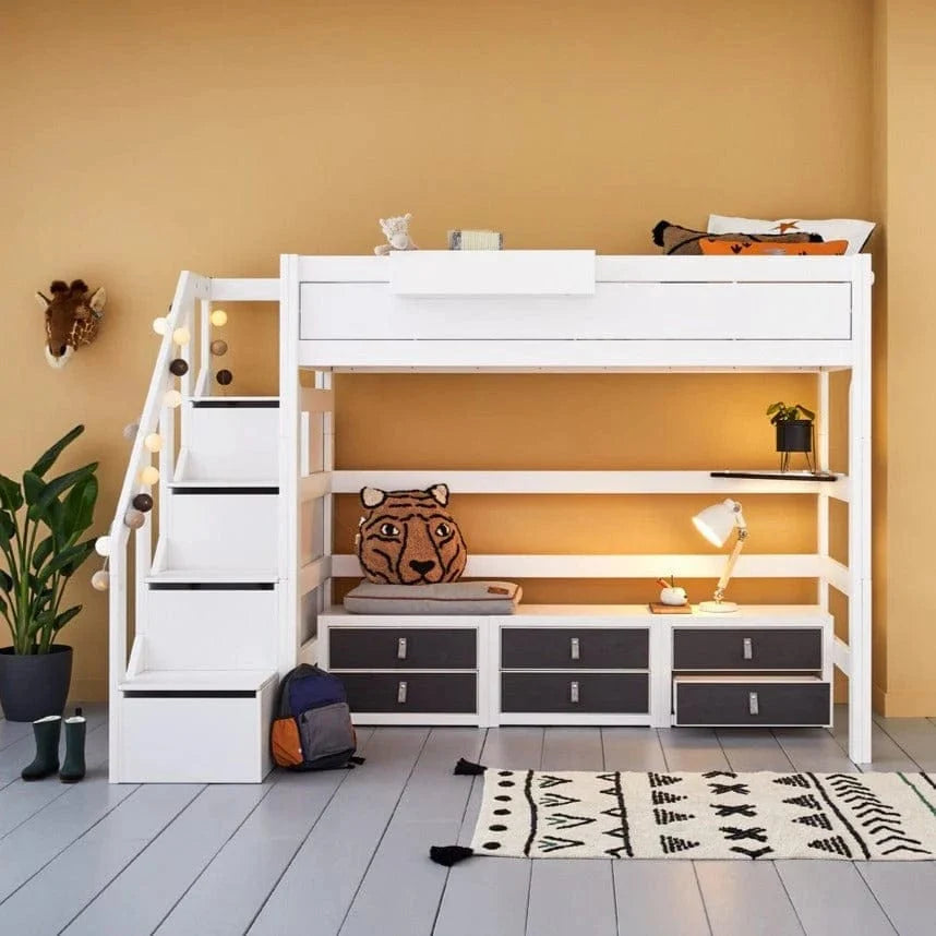 LIFETIME Kidsrooms Original højseng med trappe 90 x 200 cm – 177 cm