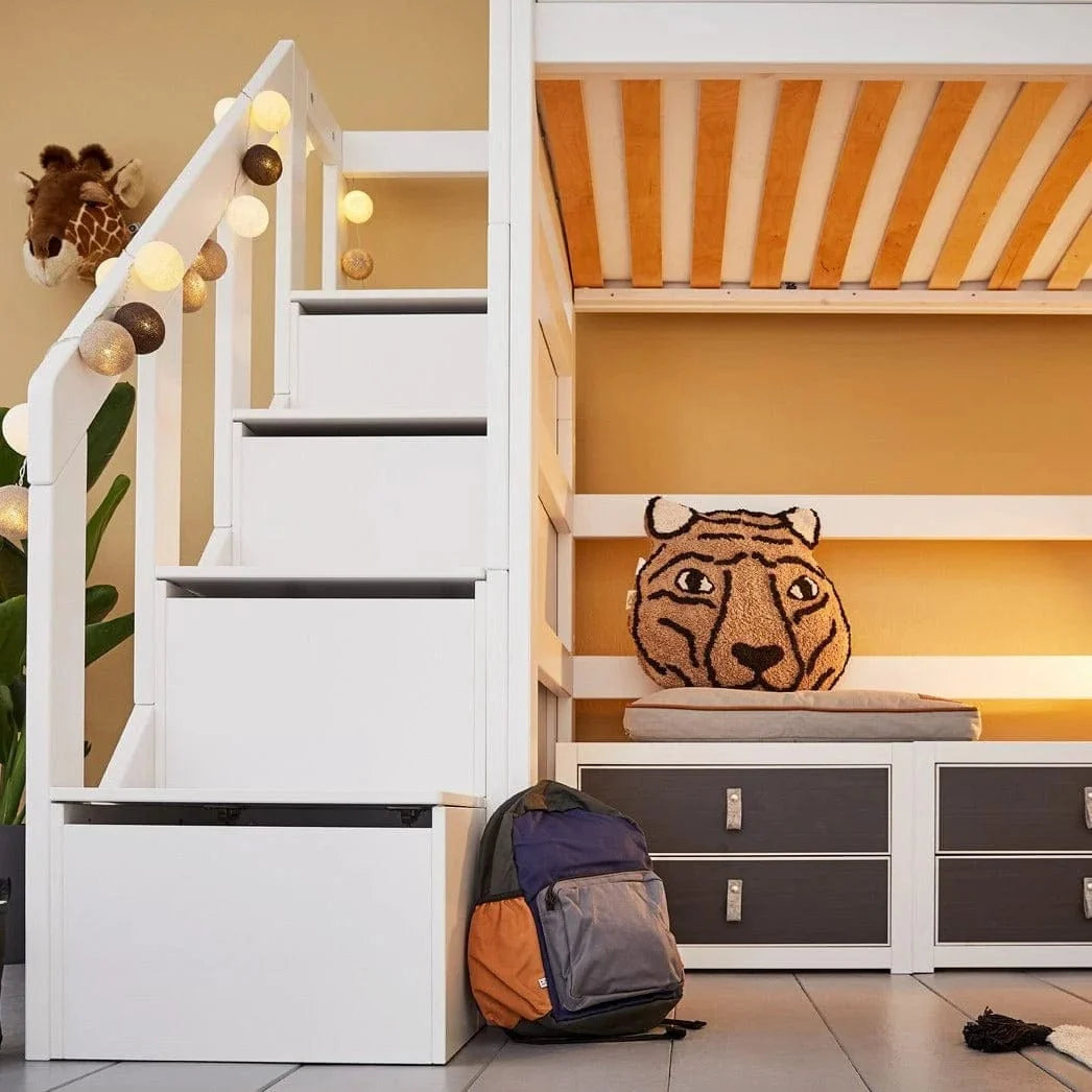 LIFETIME Kidsrooms Original højseng med trappe 90 x 200 cm – 177 cm