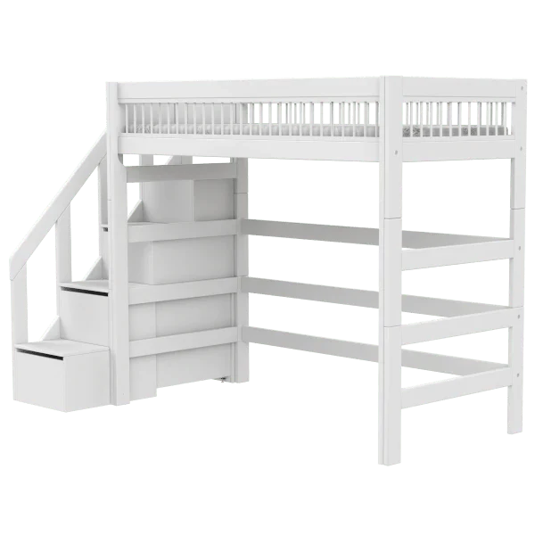 LIFETIME Kidsrooms Breeze højseng med trappe 90 x 200 cm