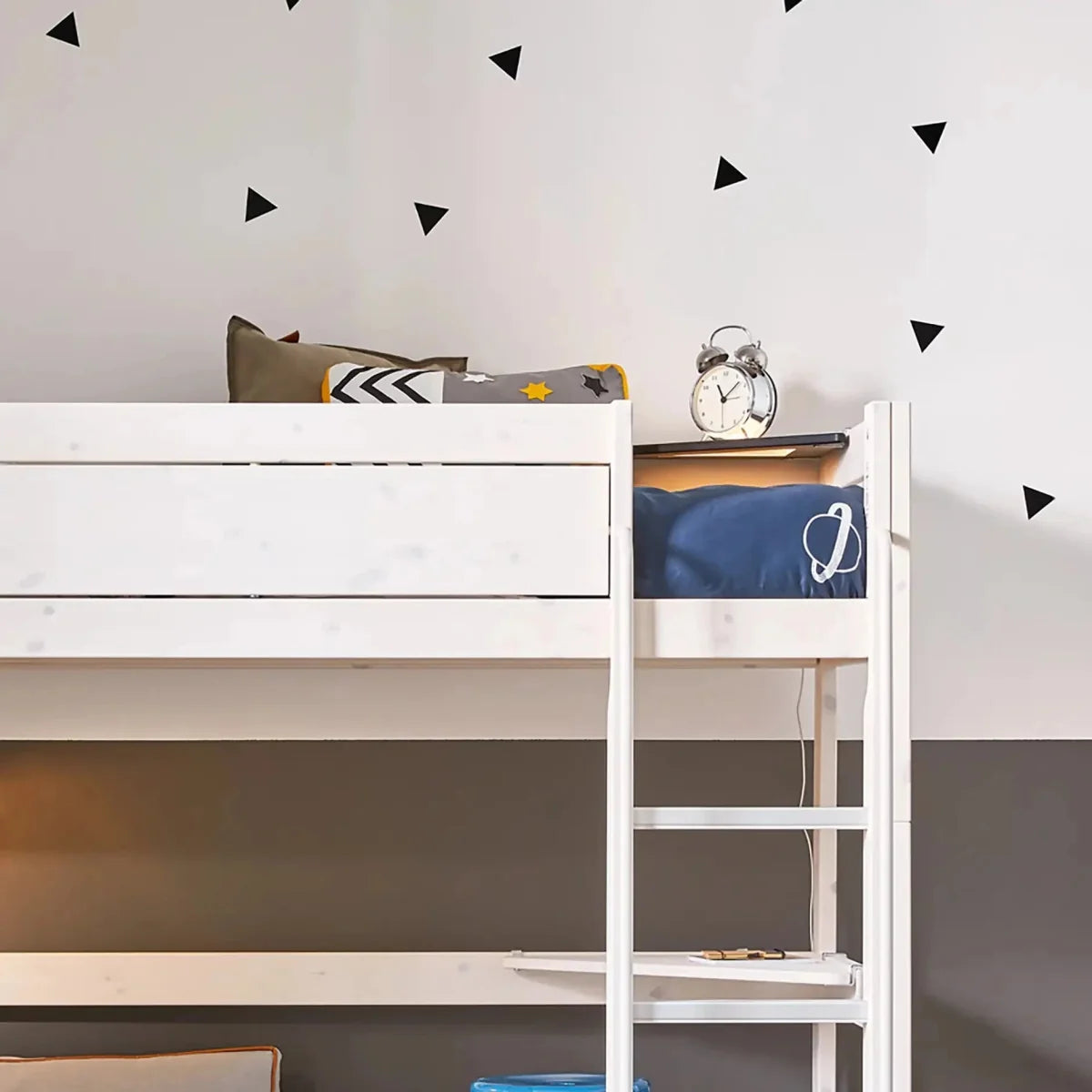 LIFETIME Kidsrooms Original højseng med stige 120 x 200 cm