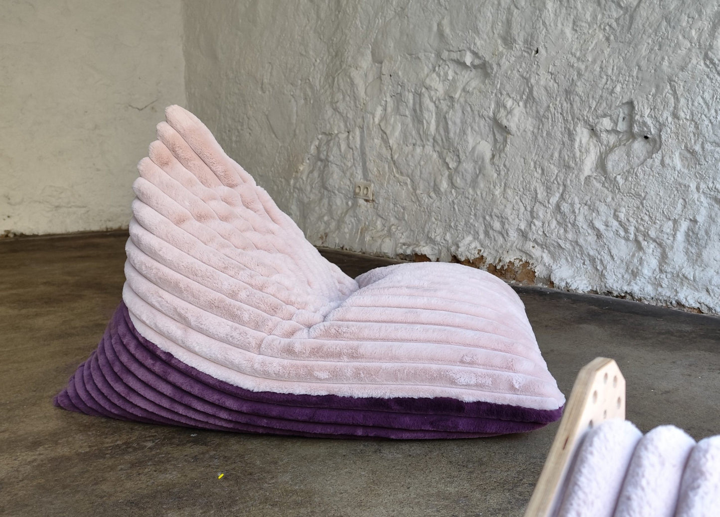 Kids Bean Bag Chair - Berry & Rose Mousse Duo