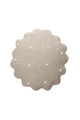 Lorena Canals rund strikket pude – Biscuit Dune White