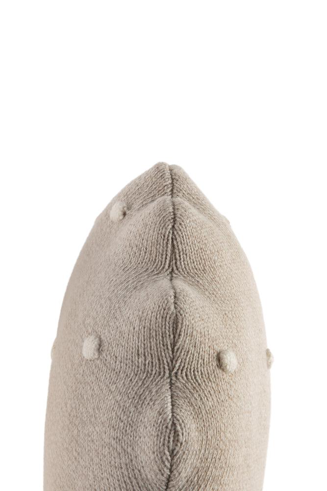 Lorena Canals rund strikket pude – Biscuit Dune White