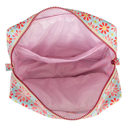 Large Make-Up Bag - Red Flowers