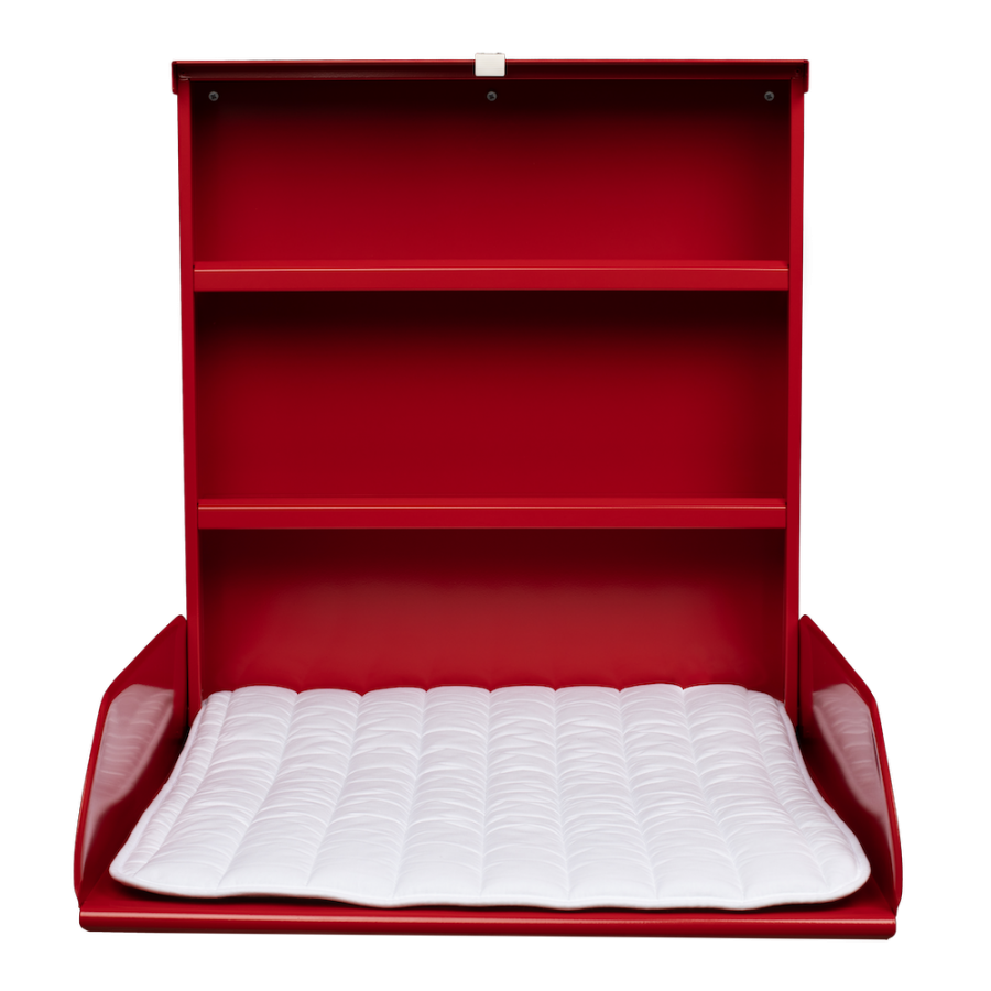 byBO design PIPPI væghængt puslebord – Rød