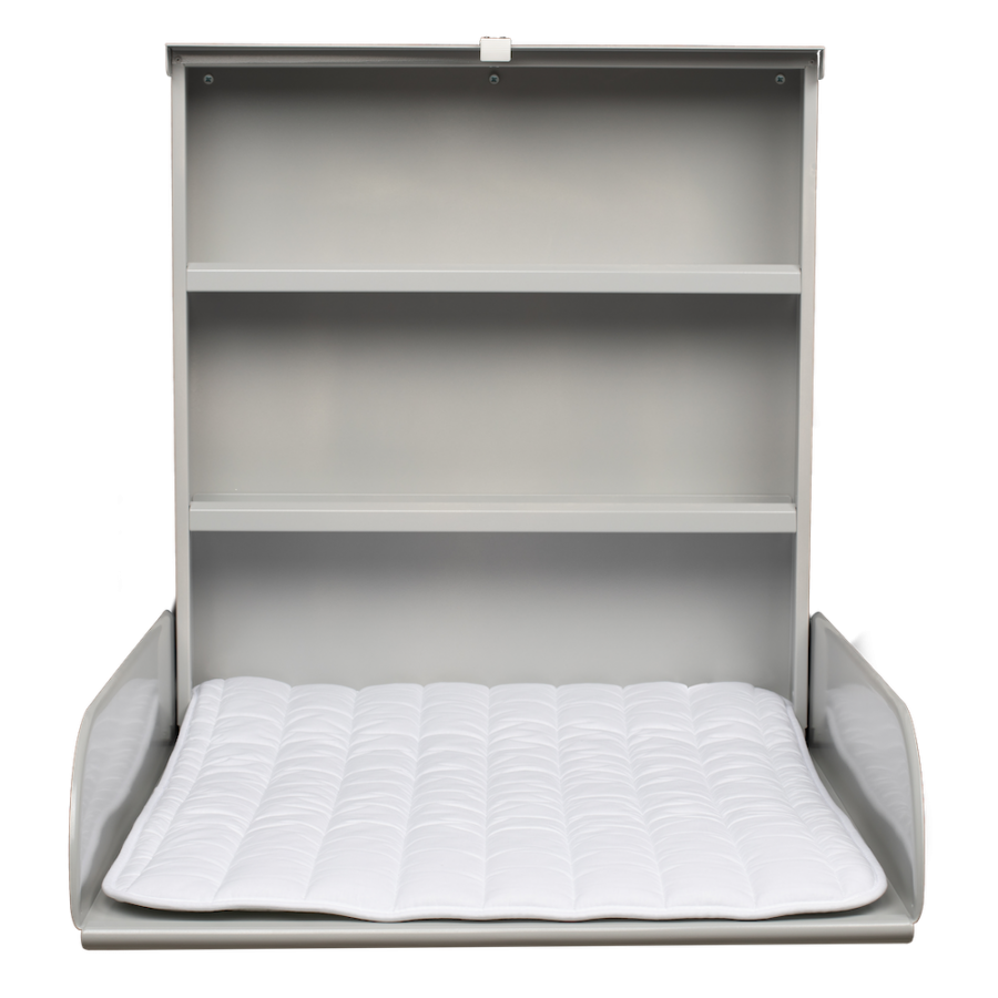 byBO design PIPPI væghængt puslebord – Sølv