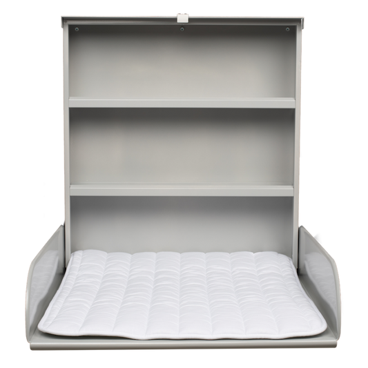 byBO design PIPPI væghængt puslebord – Sølv