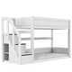 LIFETIME Kidsrooms Original lav køjeseng med trappe 90 x 200 cm