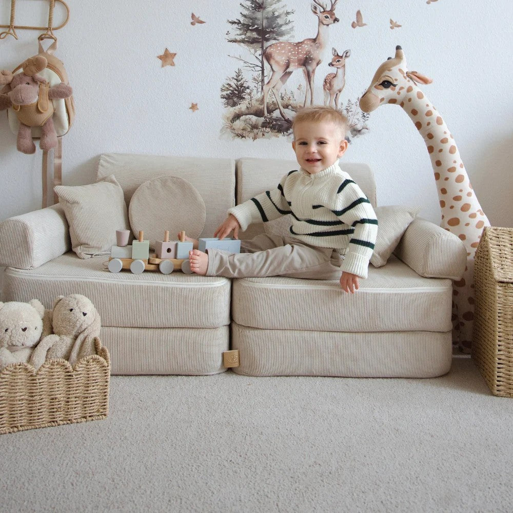 Medium Modular Sofa for Kids - Slimcord Taupe