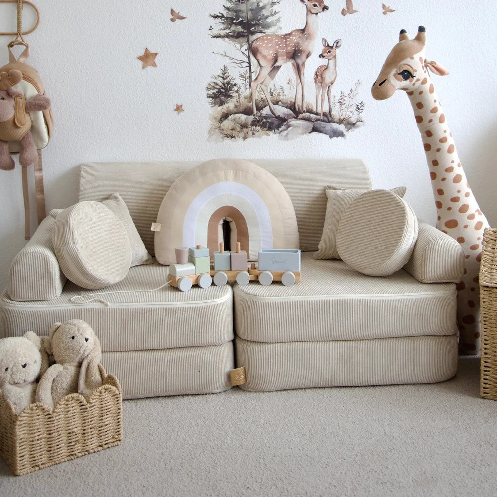 Medium Modular Sofa for Kids - Slimcord Lime