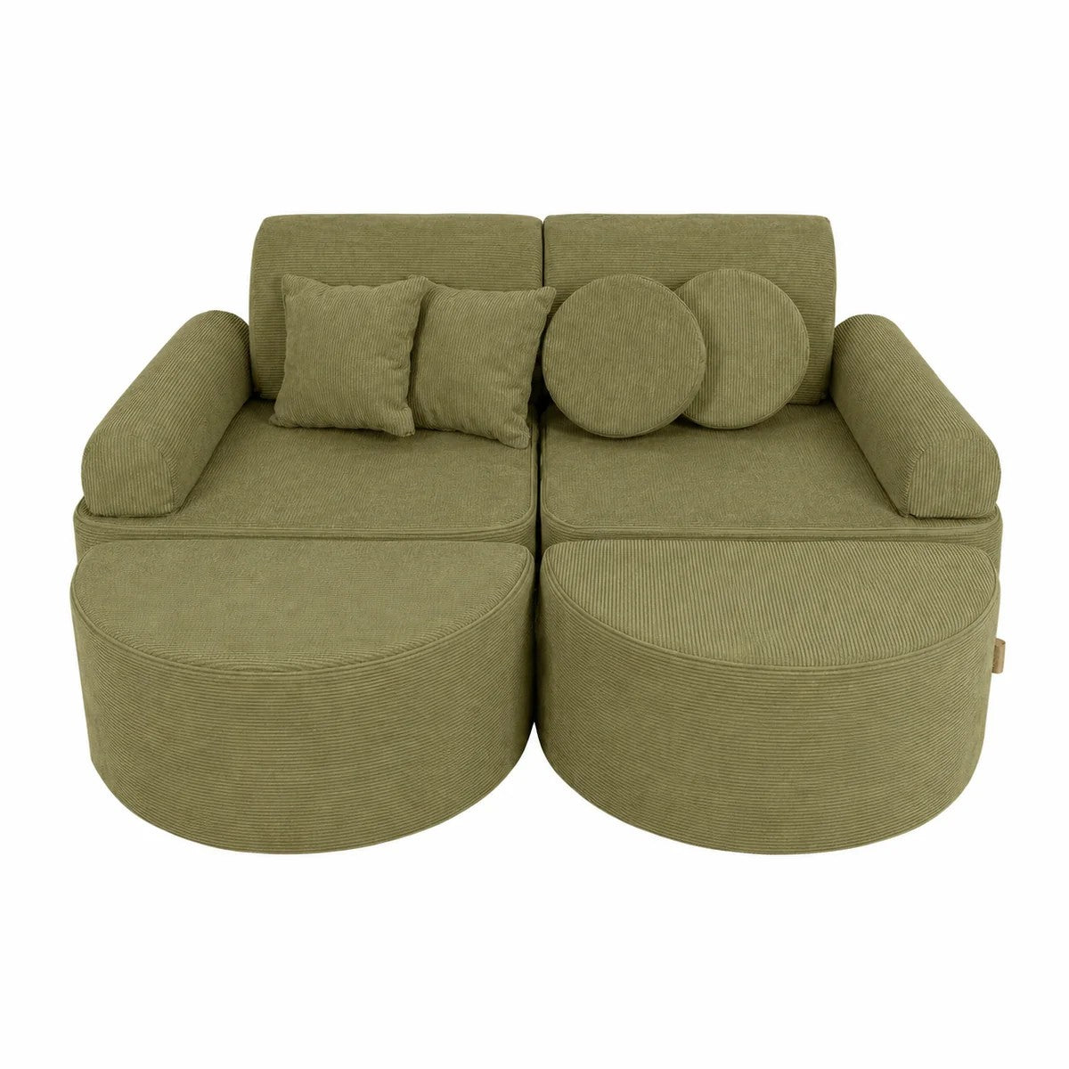 Medium Modular Sofa for Kids - Slimcord Lime Plus
