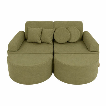 Medium Modular Sofa for Kids - Slimcord Lime Plus