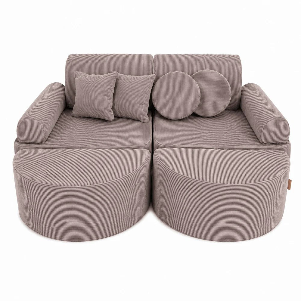 Medium Modular Sofa for Kids - Slimcord Taupe Plus