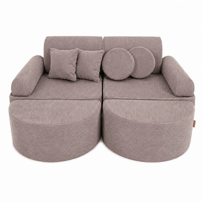 Medium Modular Sofa for Kids - Slimcord Taupe Plus