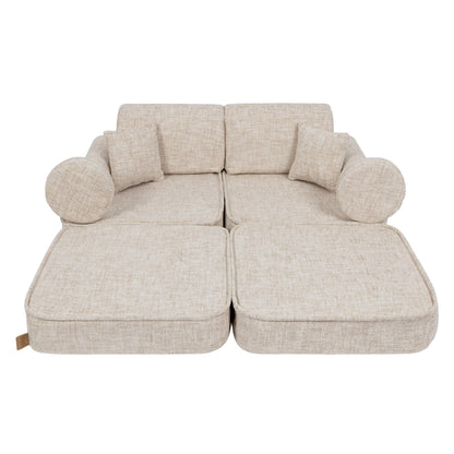 Medium Modular Sofa for Kids - Tangle Marshmallow Beige