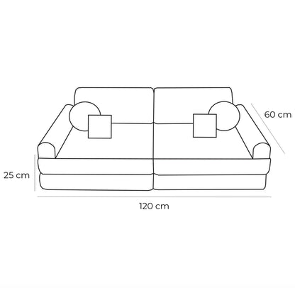 Medium Modular Sofa for Kids - Churros Beige