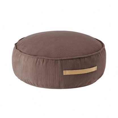 MeowBaby® Corduroy Pouf Round –  Brown