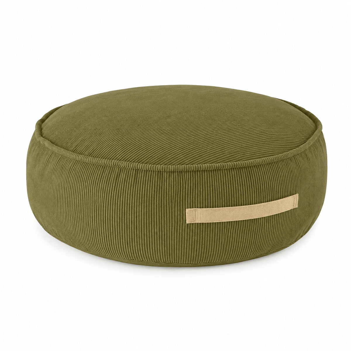 MeowBaby® Corduroy Pouf Round –  Lime